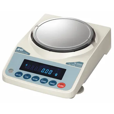 A&D WEIGHING Compact Bench Scale: 3,200 g Capacity, 0.01 g Readability, 0.01 g Repeatability - Precision Lab Balances