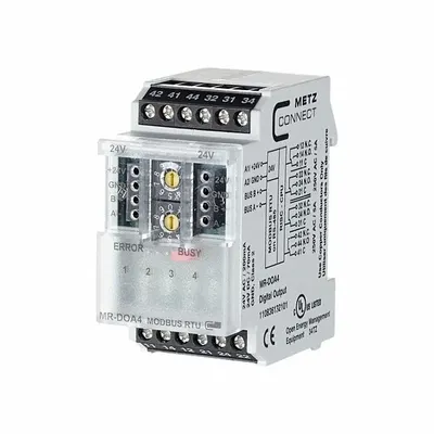 METZ CONNECT Modbus Module: C-Logline, Modbus RTU, DIN Rail Mounting, (4) Digital Out - Modules for Metz Connect Controllers