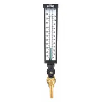 WINTERS Industrial Glass Thermometer: 30°F to 240°F /0°C to 115°C, +/-1% Accuracy, 3.5 in Stem Lg (MPN TIM100LF.)