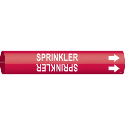 BRADY Sprinkler Snap-On Pipe Marker - Sprinkler Snap-On Pipe Markers