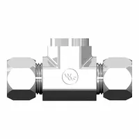 WEATHERHEAD Compression Tee Fitting: 3/8 in OD x 3/8 in OD x 3/8 in Pipe Size, Steel (MPN 7655X06X06X06)