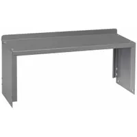 TENNSCO Standard Shelf Riser: 48 in Overall Wd, 10 1/2 in Overall Dp, Gray, Carbon Steel, Steel (MPN R-1048)