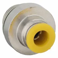 PARKER Push-Fit Adapter Fitting: 6 mm OD x 1/4 in Pipe Size, Push-to-Connect x BSPP, Brass, Silver (MPN 68PLPR-6M-4G)