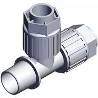 SMC High Purity Fitting: 3/4 in OD x 3/4 in OD x 3/4 in Pipe/3/4 in OD x 3/4 in OD x 4 in Pipe Size (MPN LQ3R5C-MN)