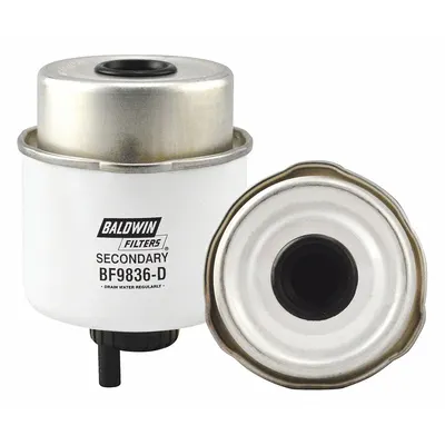 BALDWIN FILTERS Fuel Filter: Cartridge, 4 9/16 in Overall Lg, 3 1/4 in Outside Dia, Cellulose - Can-Type Fuel/Water Separators