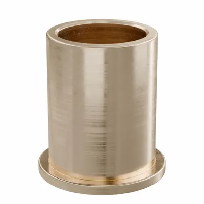 OILITE Flanged Sleeve Bearing: Bronze, SAE 841, 12 mm Bore, 15 mm OD, 20 mm Lg - Lubricated General Purpose Metallic Flanged Sleeve Bearings