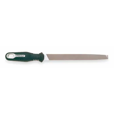 NICHOLSON Machinists File: Rectangular, Bastard Cut, 10 in Lg without Tang, 15/16 in Wd - Tapered Single-Cut Rectangular Files