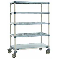 METRO Plastic Shelving: 50 in x 26 in, 79 in Overall Ht, 5 Shelves, NSF Approved (MPN 5Q557EG3)