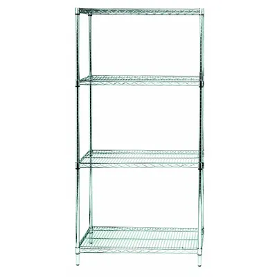 OEM Wire Shelving Unit: Starter - Corrosion-Resistant Stationary Wire Shelving for Harsh Environments