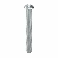 Tamper Resistant Screw: #8-32 Thread Size, 1 1/2 in Lg, Steel, Zinc-Plated, Round, One-Way, 100 PK (MPN 141120)