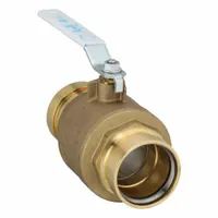 APOLLO Ball Valve: 2 1/2 in, Brass, Straight, Press x Press, 300 psig Max. Pressure (CWP), Two-Piece (MPN 77VLF14901)