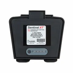 Lithium-polymer rechargeable battery designed to power Sentinel XL PAPR respirators. Provides portable power for respiratory protection in industrial environments where breathable air is required.