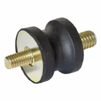 JW WINCO Vibration-Isolating Mount: Hourglass, Natural Rubber, Male x Male Style (MPN 356.1-75-40-60-1/2-55)