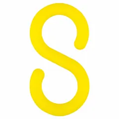 S-Hook for Plastic Chain Barrier, Yellow Polyethylene, 00302-10