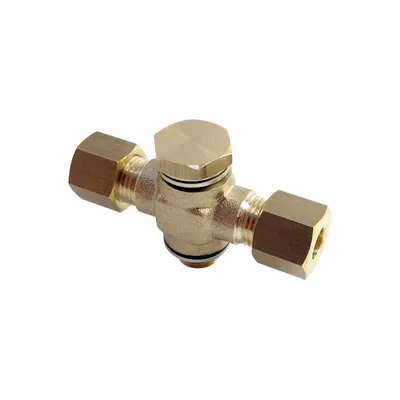 PARKER Compression Fitting Coupling: 1/4 in Pipe x 8 mm OD Fitting Size, BSPP x Compression - Standard Sleeve Brass Compression Fittings