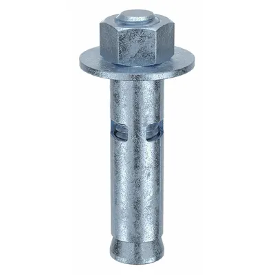 RED HEAD Sleeve Anchor: 2 1/4 in Overall Lg, 1/2 in Dia, 3/8"-16 Thread Size, Steel - Sleeve Anchors with Hex Nuts