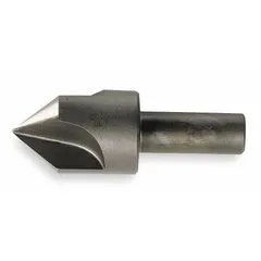 This 120° countersink features three flutes for efficient deburring and countersinking in metal, plastic, or wood. The TiN coating on high-speed steel construction provides wear resistance for extended tool life. With a 1/4 in body diameter, it is suited for creating clean, accurate countersinks for flat-head screws.