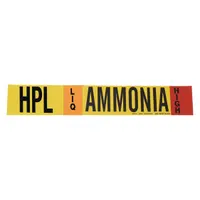 Pipe Marker: HPL, LIQ, High, Fits 8 in and Larger Pipe O.D., 1 Pipe Markers, Without (MPN 90446)