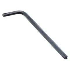 L-shaped Torx and Torx Plus key with two tips and a standard end. Made from alloy steel with a black oxide finish. Tip size T27, long length for extended reach. Used for driving Torx fasteners in assembly, maintenance, and repair tasks.