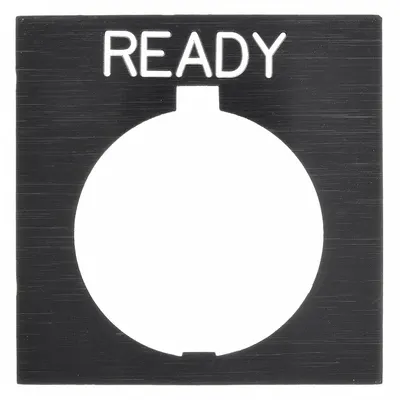 EATON Legend Plate: 30 mm Panel Mounting Size, Rectangular - Push-Button Rings & Plates