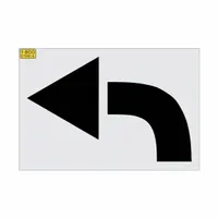 Individual Stencil: Turn Arrow, Parking Lot, 62 in Overall Wd, 40 in Overall Ht, 0.125 in Thick (MPN 5331-062)