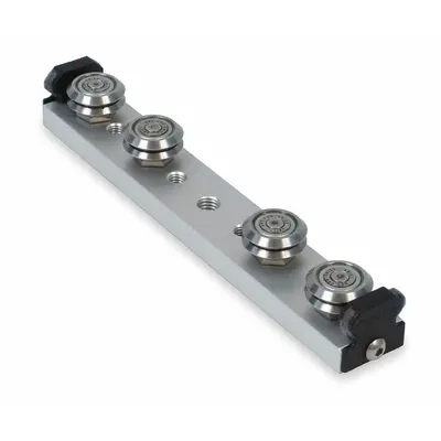 BISHOP-WISECARVER Linear Guide Carriage Assembly: SW, Size 3, 4-Roller Assembly - Bishop-Wisecarver UtiliTrak SW Wheel Plate Assemblies