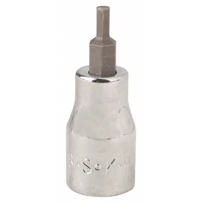 SK PROFESSIONAL TOOLS Socket Bit: 3/8 in Drive Size, Hex Tip, 1/8 in Tip Size, 3 in Overall Lg - Hex Bit Sockets