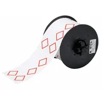 Pre-Cut Label Stock Roll: No Legend, Red GHS/CLP 4A Diamonds, 2 61/64 in x 4 21/64 in, 2 61/64 in (MPN B30-261-7569-CLP4A)