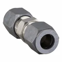 PARKER Compression Fitting Union: 1/2 in OD x 1/2 in OD size, 3/4-16 x 3/4-16 Thread Size, Ferulok (MPN 8 HBU-SS)
