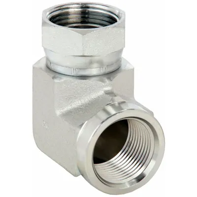 HANSEN Hydraulic Hose Adapter: 1 in x 1 in Fitting Size, Female x Female, NPSM x NPTF - NPSM-to-NPTF Steel Hydraulic Hose Adapters