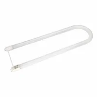 This 13-watt LED U-bend lamp with a Medium Bi-Pin (G13) base operates as a UL Type A plug-and-play replacement for T8 fluorescent tubes in fixtures with 6-inch leg spacing. The 3500K color temperature provides neutral white light. Its shatter-resistant construction is suited for areas where glass breakage is a concern, such as commercial and industrial settings