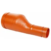 GRUVLOK Metal Pipe Straight: Eccentric Reducer, 4 in x 2 in, Ductile Iron, 300 psi @ 150° F (MPN 0390032076)
