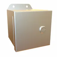HAMMOND Electrical Enclosure: Stainless Steel, 4 in x 4 in x 4 in, NEMA 12/13/3R/4/4X, w/Panel (MPN EJ444SS)