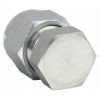 Compression Fitting Cap: 3/8 in OD Size, 9/16"-20 Thread Size, Compression, Steel (MPN 6BLEN6-S)