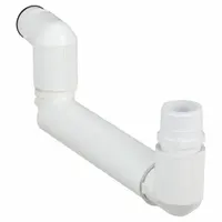 P-Trap: Schedule 40, PVC, 1 1/2 in x 1 1/2 in Size, Threaded x Threaded, Male NPT x Male Acme, 140°F (MPN G330212)