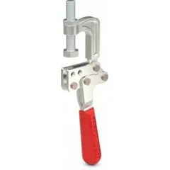 This hinged plier toggle clamp features a stainless steel body and spindle with M12 thread, providing corrosion resistance for industrial workholding. The one-hand movement of handle release enables quick clamping and unclamping in machining, welding, or assembly fixtures. With a 1.78-inch jaw depth, it accommodates various workpiece sizes in positioning and fixturing applications.