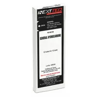 This gas detection tube is designed for use with NEXTTEQ NX-1000 pumps to measure isobutane (C6H12) concentrations in air. It has a detection range of 40 to 1120 ppm and is supplied in a pack of 10. Typical applications include industrial safety monitoring in environments where isobutane may be present