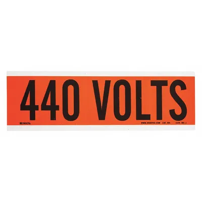 BRADY Self-Stick Vinyl Conduit and Voltage Marker - Self-Stick Vinyl Conduit and Voltage Markers