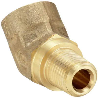 PARKER Metal Pipe Elbow: 45° Elbow, 1/2 in x 1/2 in - Threaded High-Pressure Pipe Fittings