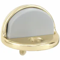 Dome Door Stop: Floor - Mounted, 1 13/16 in Wd, 1 1/8 in Overall Ht, Brass (MPN 441.3)