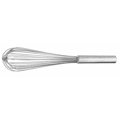 CRESTWARE Whip: 18 in Overall Lg, Stainless Steel Handle, Silver Handle - Whisks