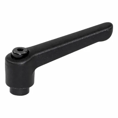 JW WINCO Adjustable Handles; Adjustable Levers: Plastic w/ Steel Thread, 5/16"-18 Thread - Teardrop-Style Adjustable Handles with Threaded Hole
