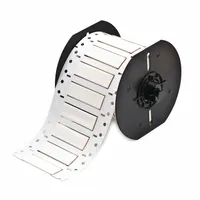 Sleeve Label: 3/8 in x 2 in, Polyolefin, White (Matte), For 4 AWG to 8 AWG Wire Gauge (MPN B33D-375-2-7642)