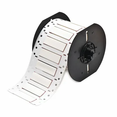 BRADY Sleeve Label: 3/8 in x 2 in, Polyolefin, White (Matte) - Brady Precut Sleeve Label Rolls