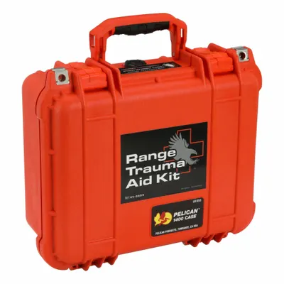 NORTH AMERICAN RESCUE Trauma Aid Kit, 83 Components, Orange Plastic Case - Hard-Shell Trauma Kits