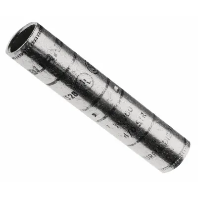 BURNDY Open Barrel Splice: 300 kcmil Wire Size, White Code, 4.34 in, Copper Barrel - Crimped Butt Splice Compression Connectors