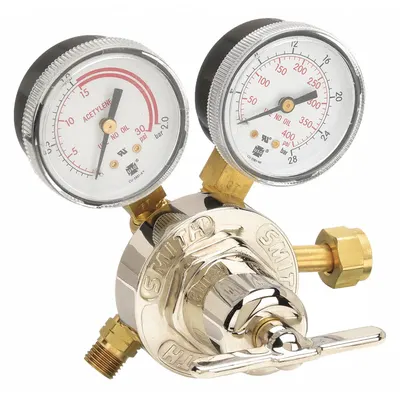 SMITH EQUIPMENT Gas Regulator: Single Stage, CGA 200 Inlet, 9/16"-18 M LH Outlet, 15 psig - Fuel Gas Regulators