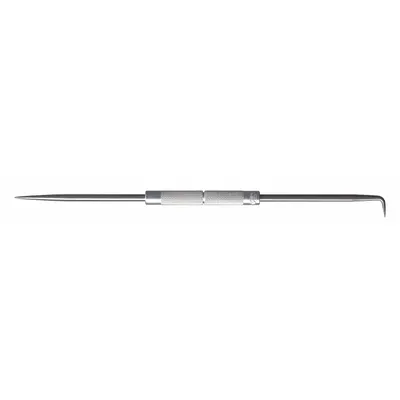 MOODY TOOL Handle Scriber: ESD-Safe, 90° Angle/Straight, Round, Aluminum, Knurled - Double-End Scribers