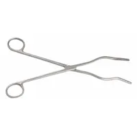 Crucible Tongs: 9 1/2 in Overall Lg, Stainless Steel, Uncoated, 1 7/16 in Tip Lg, Crucibles/Dishes (MPN 787-103)