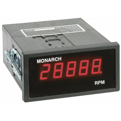 MONARCH Panel Tachometer: 5 RPM Min RPM, 99,999 RPM Max RPM, 0.005% of Reading RPM Accuracy - Panel Mount Tachometers